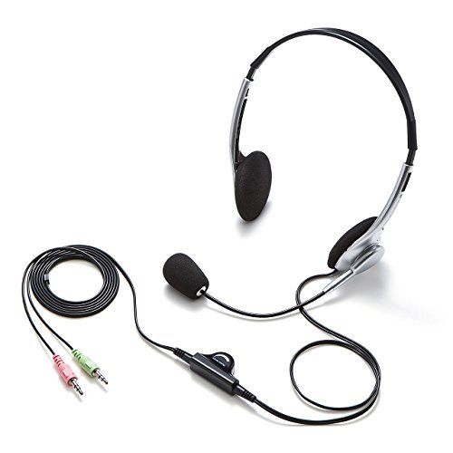 Sanwa Supply multimedia PC headset 3.5mm stereo Mini plug Skype correspondence MM-HS515SVN