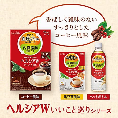 [機能性表示食品] ヘルシアWいいこと巡り　コーヒー風味 [15日分(1日1本)] (内臓脂肪が気になる方、血圧が高めの方に) 15本_画像8