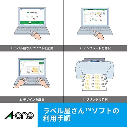 エーワン ラベルシール 光沢フィルム ハイグレード A4 ノーカット 10シート 28797_画像6