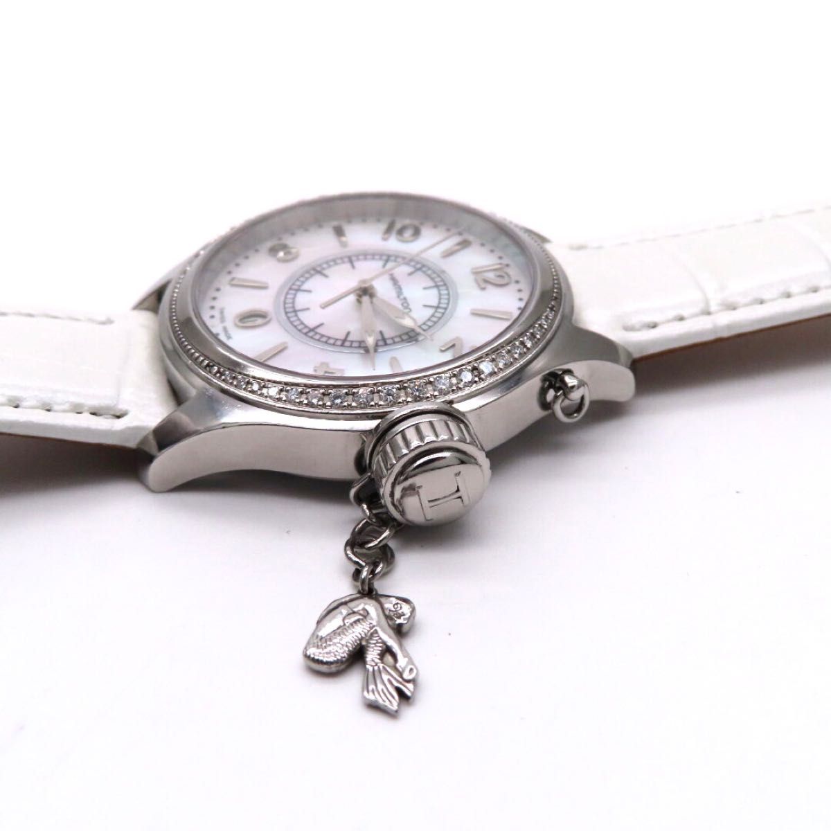 美品 シークイーン HAMILTON ハミルトン 時計 ダイヤベゼル シェル