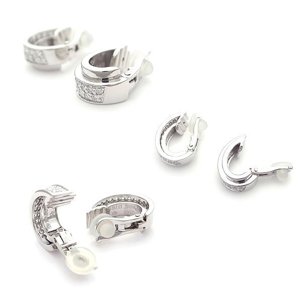 [ green shop pawnshop ] Piaget poseshon diamond earrings K18WG Ref.G38P4300 regular price 102 ten thousand jpy [ used ]