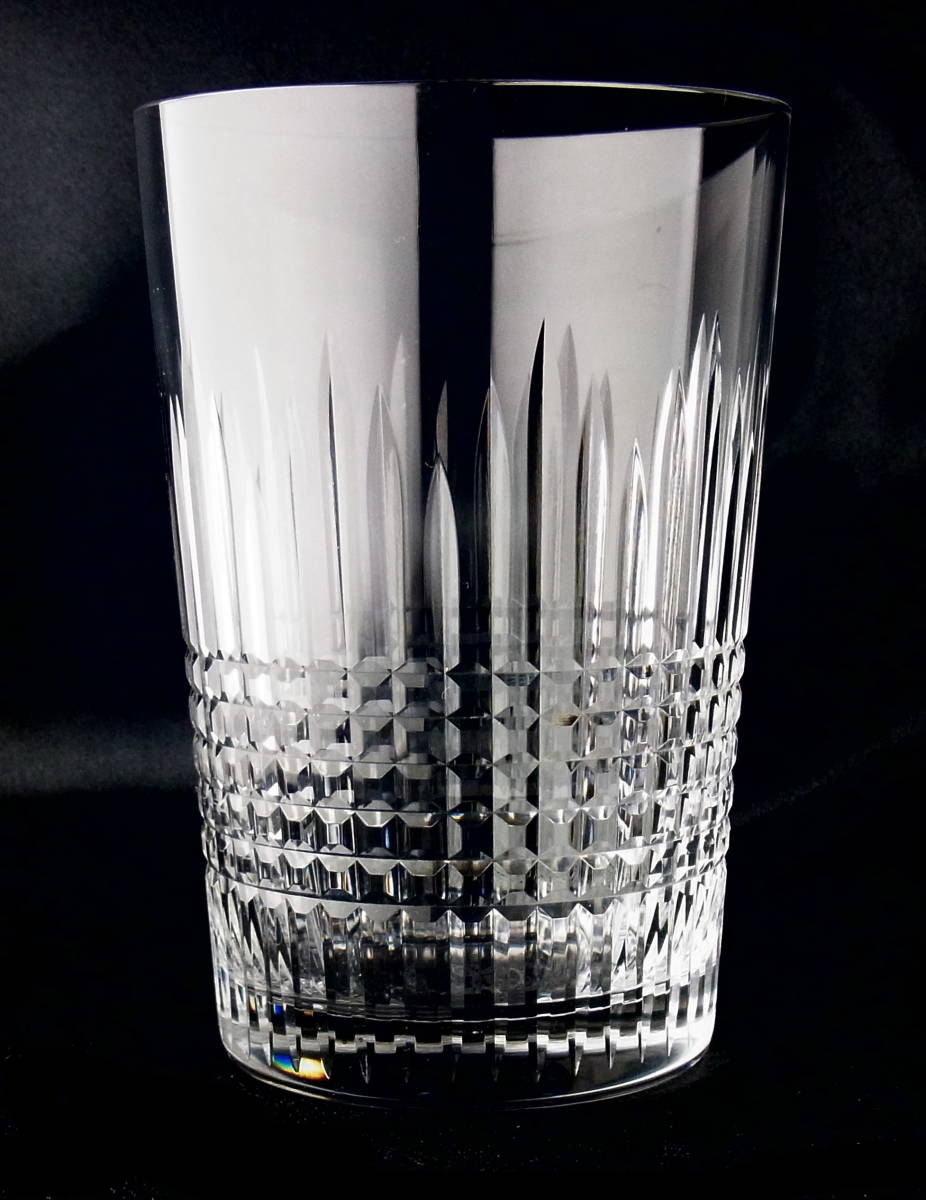 美 50’ BACCARAT バカラ NANCY ナンシー タンブラー 大きめグラス カット装飾 上質クリスタル ヴィンテージ