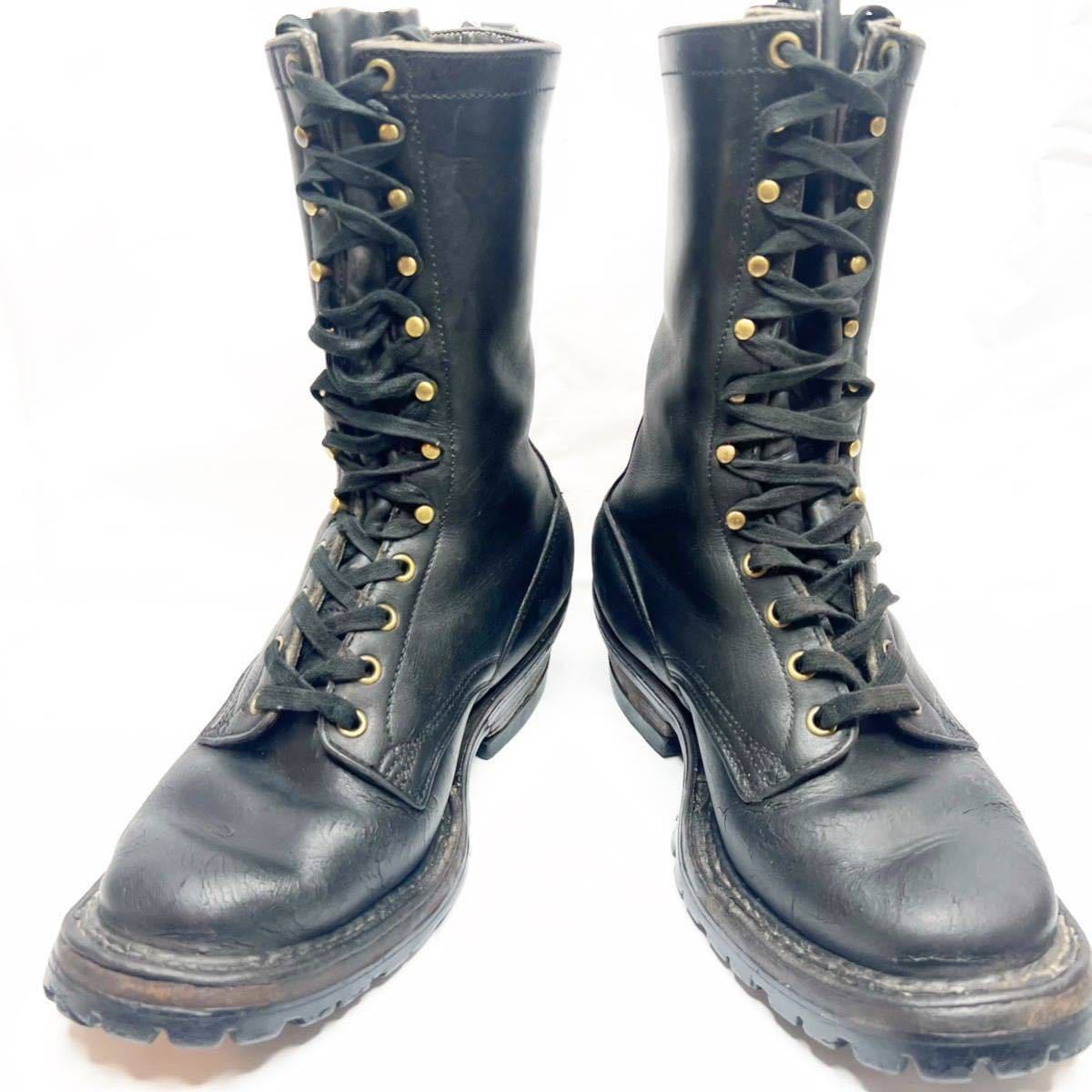 WHITE'S BOOTS☆8D 26 ブラック ホワイツブーツ 編み上げブーツ ブーツ