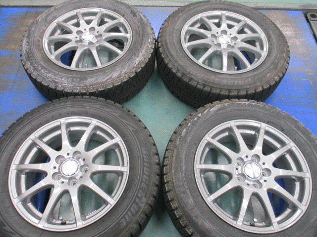 プリウス ウィッシュ 中古スタッドレスセット 195/65R15 ブリヂストン ブリザックREVO GZ 2014年製 ディレット S10_画像2