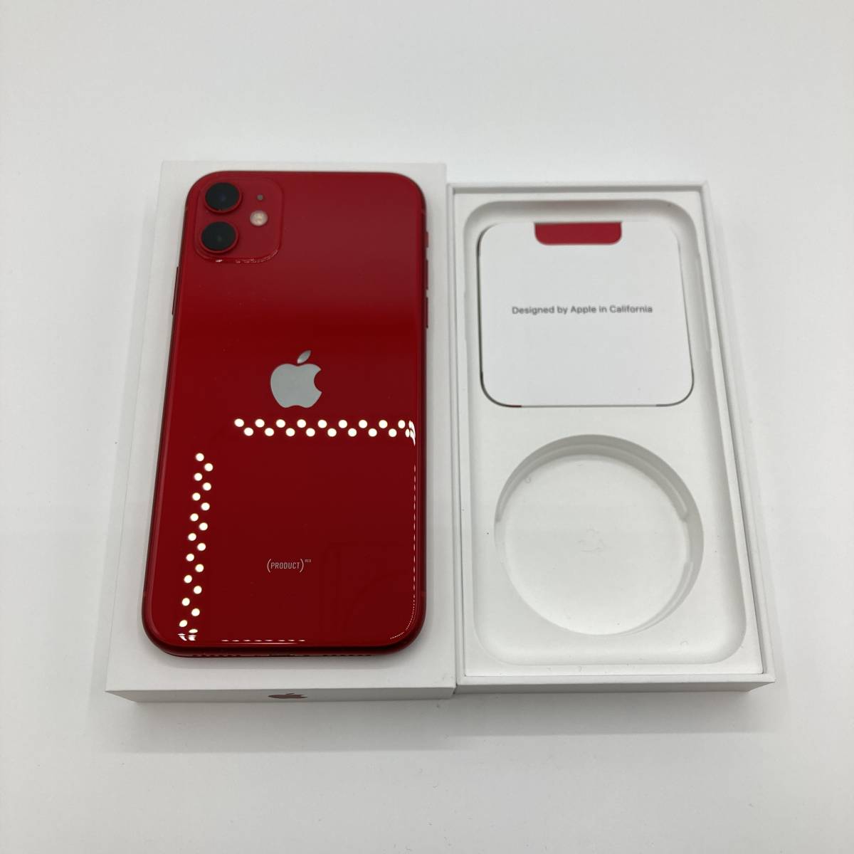 美品】アップル Apple iPhone11 64GB レッド バッテリー91% SIMフリー