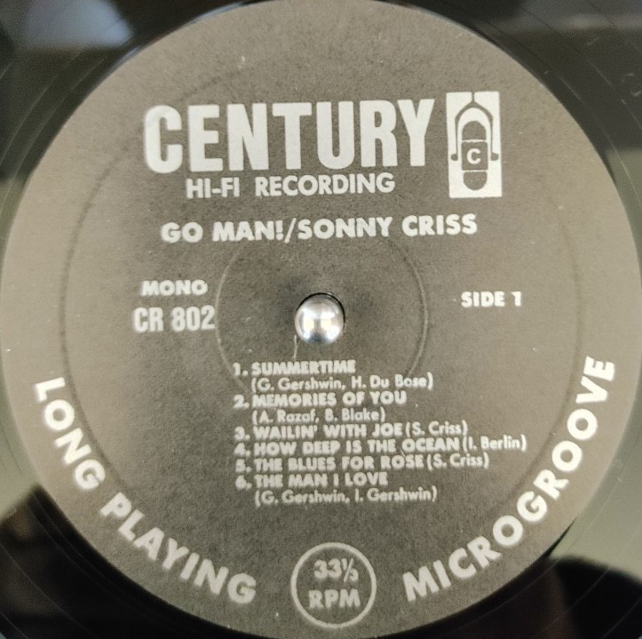 ト送料込 Classic Records Sonny Criss Go Man Quiex