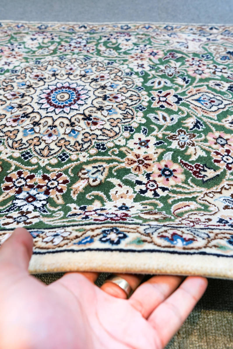 ヤフオク! - ペルシャ手織り絨毯 size 90cm×60cm 玄関マット 