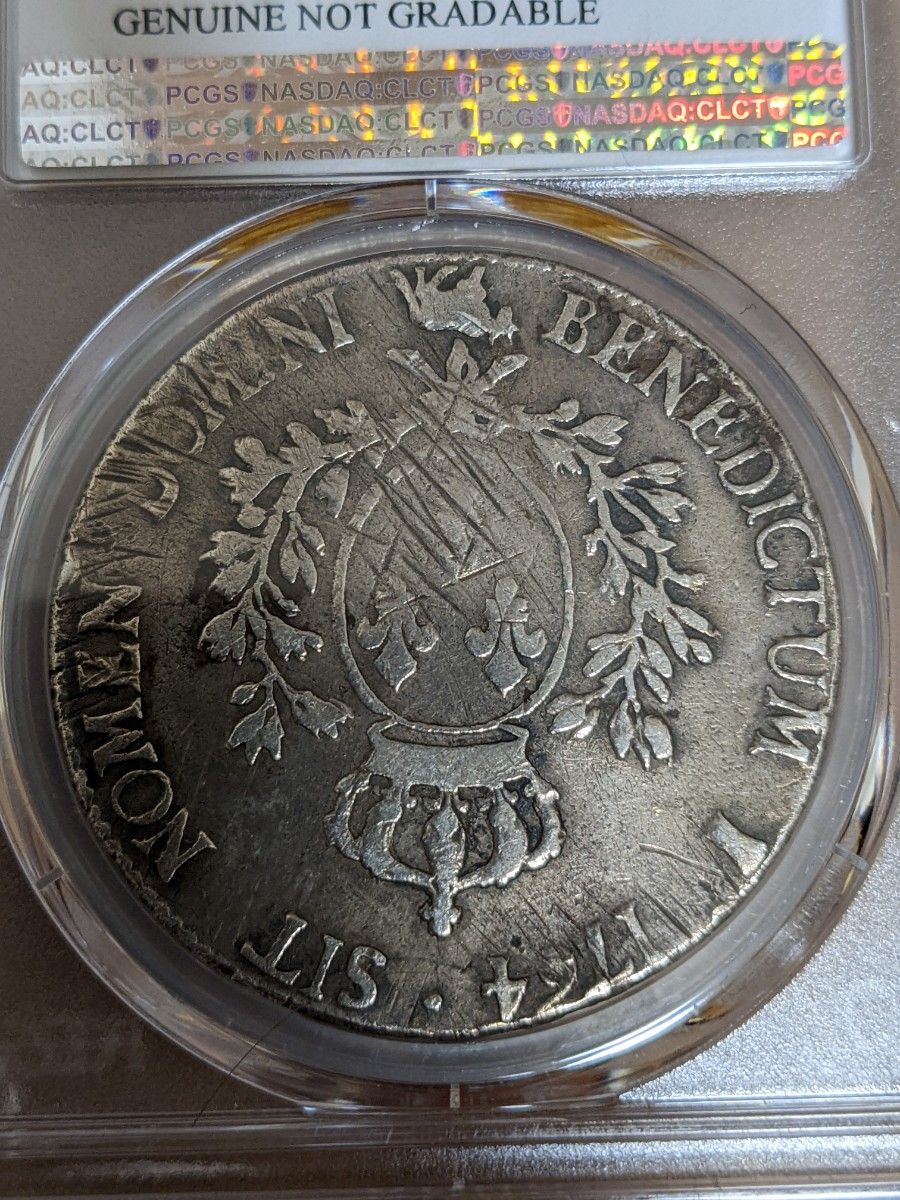 1764年フランス大型エキュ銀貨、アンティークコイン | alfasaac.com