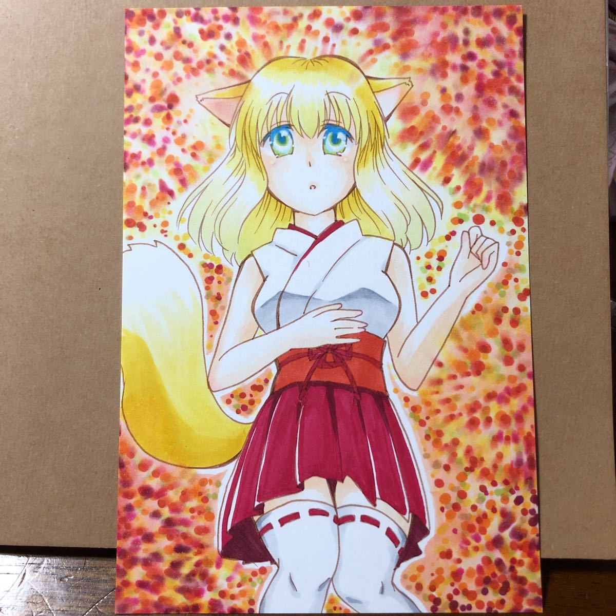たしろ屋 手描きイラスト 狐巫女ちゃん - 通販 - www