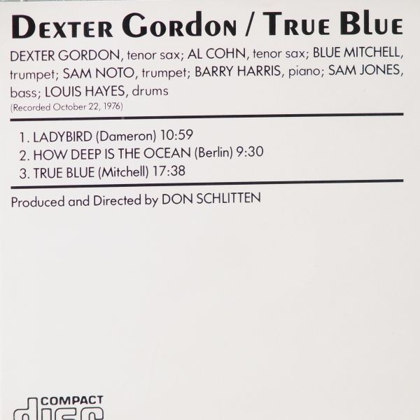 【XANADU】デクスター・ゴードン　DEXTER GORDON　TRUE BLUE　AL COHN　BLUE MITCHELL　BARRY HARRIS_画像3