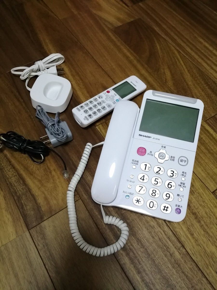 シャープ 電話機 コードレス 子機1台付き 詐欺対策機能 見守り機能搭載 JD-AT90CL-W （ホワイト系 ） Yahoo!フリマ（旧）