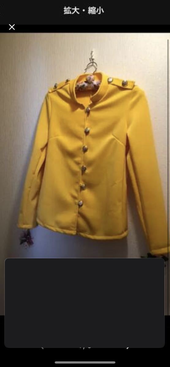 【新品】　艶やかイエロー70年代風ジャケットMスプリングコート 
