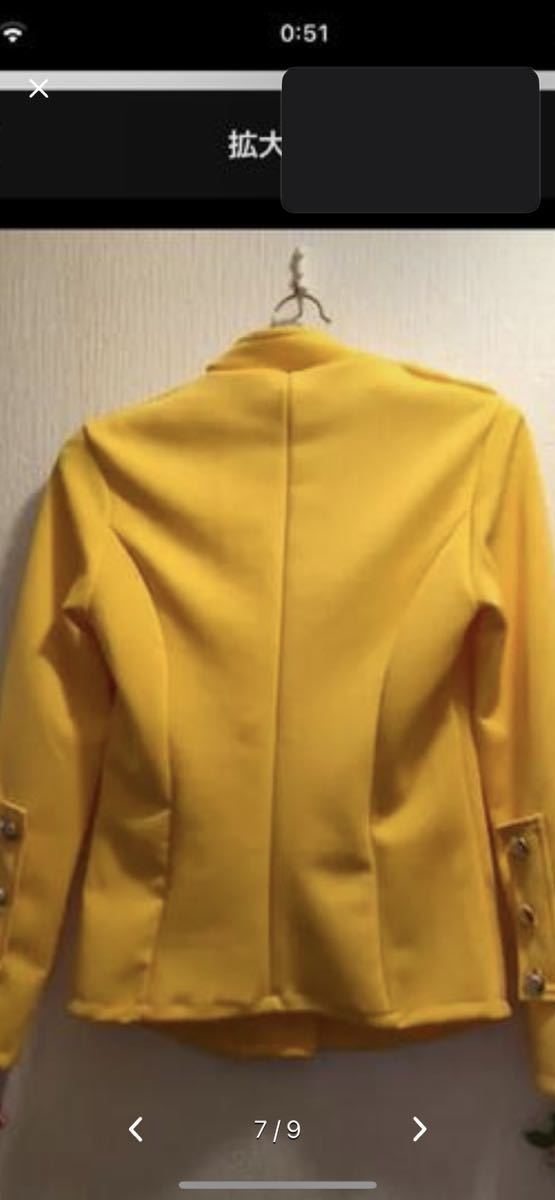 【新品】　艶やかイエロー70年代風ジャケットMスプリングコート 