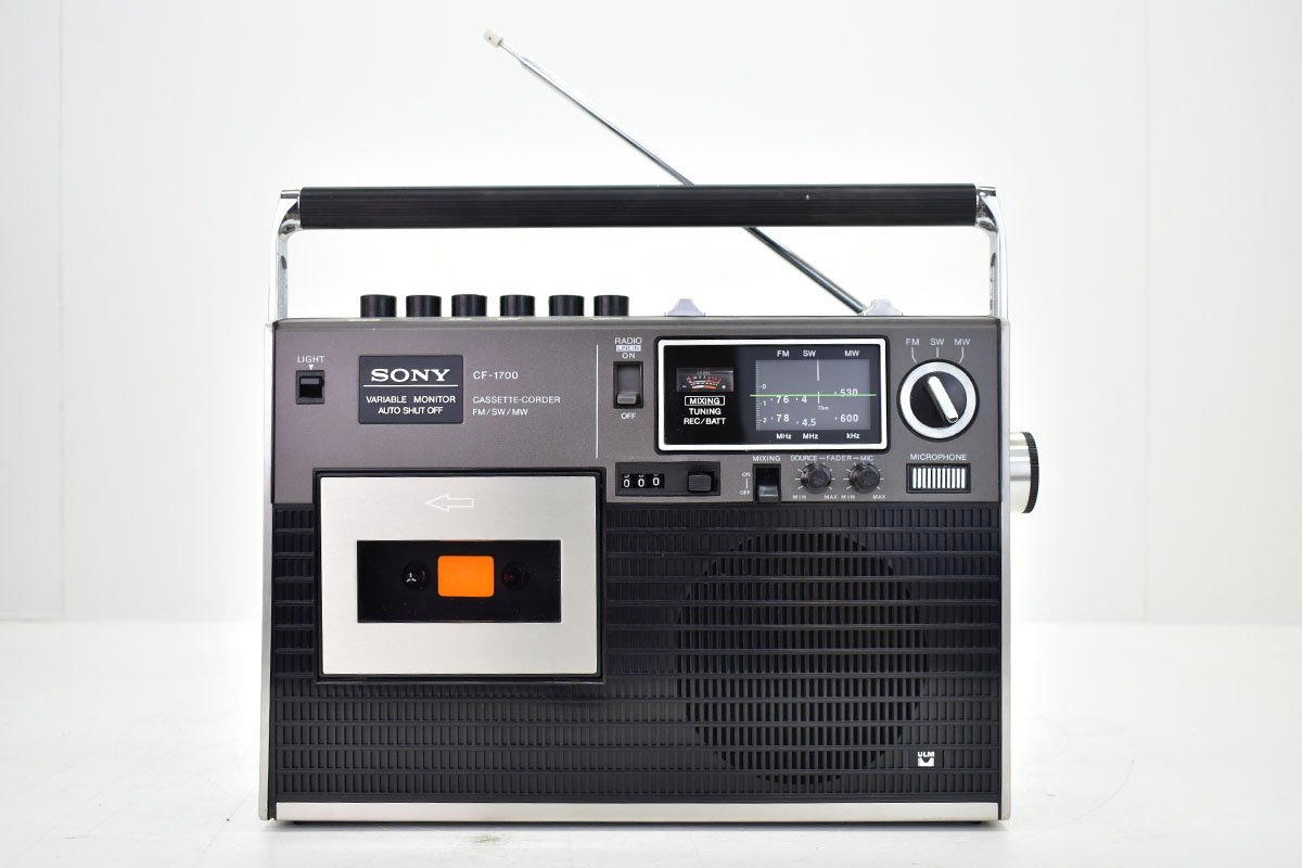 SONY CF-1700 ラジカセ 付属品 元箱付き[ソニー][Studio1700][RADIO CASSETTE RECORDER][昭和レトロ][当時物][k1]Mの画像2