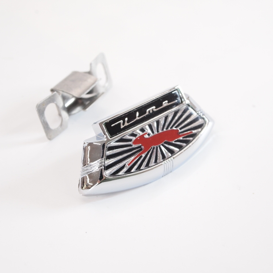 Emblem ULMA horn cover for Lambretta black/red ランブレッタ ホーンキャスティングバッジ エンブレム ウルマ_画像2