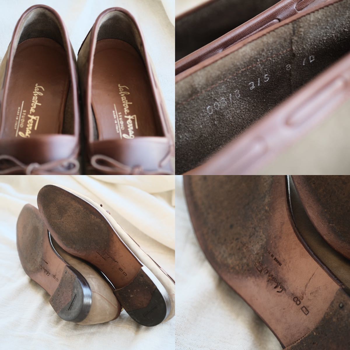 美品Salvatore Ferragamo サルヴァトーレフェラガモ ヌバックフリンジ