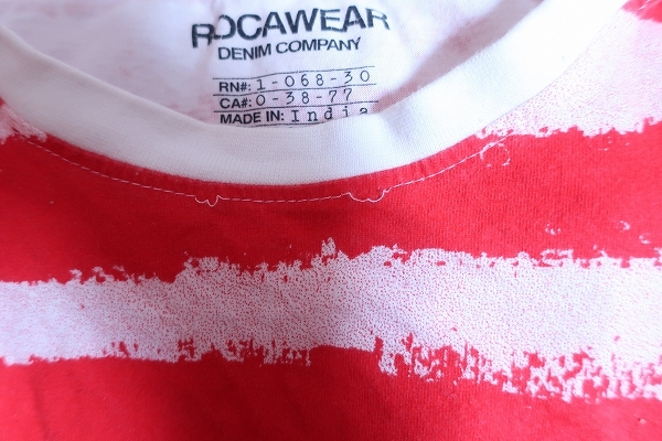 2-3549A/ROCAWEAR星条旗柄 半袖Tシャツロカウェア 送料200円 _画像4