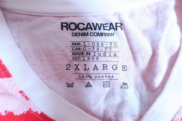 2-3549A/ROCAWEAR星条旗柄 半袖Tシャツロカウェア 送料200円 _画像3