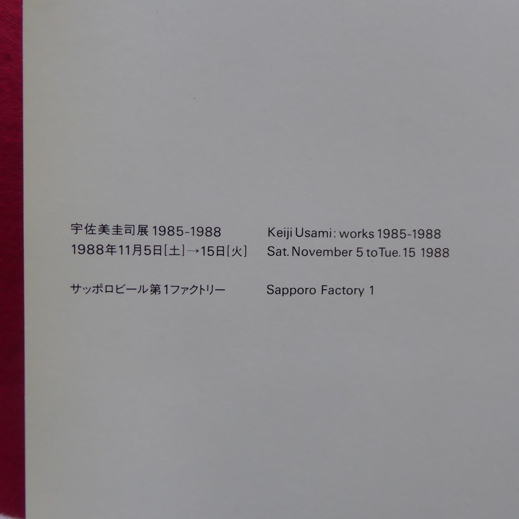 z66図録【宇佐美圭司展 1985-1988/1988年・サッポロビール第1ファクトリー】_画像5