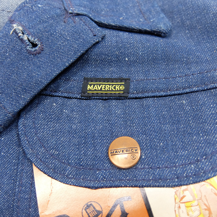  dead stock ma- Berik blue bell 14 Vintage MARVERICK BLUE BELL Denim jacket denim jacket black tag America made kau Boy 