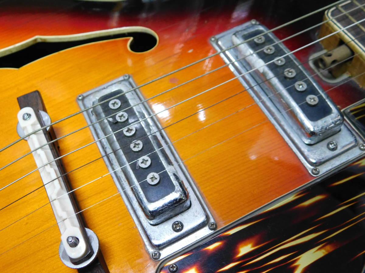 【ジャンク】希少!! Kawai フルアコギター ジャズギター 現状渡し ジャパンヴィンテージ 河合楽器 ビザールギター /F400の画像9