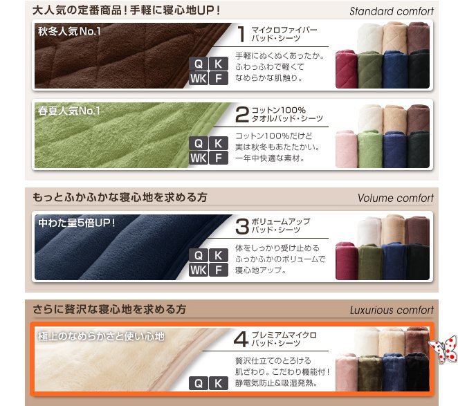 [megas]ベッド用ボックスシーツ プレミアムマイクロ キング(ローズピンク)