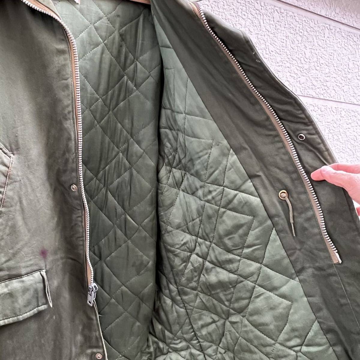 70s USA古着 B-34 ミリタリージャケット 中綿入り キルティング ARMY MILITARY オリーブ アメリカ古着 vintage ヴィンテージ Lサイズ_画像7