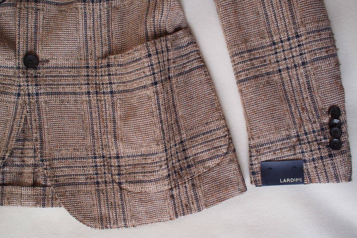 新品タグ付 イタリア LARDINI Tessuto Esclusivo 春秋 リネンウール