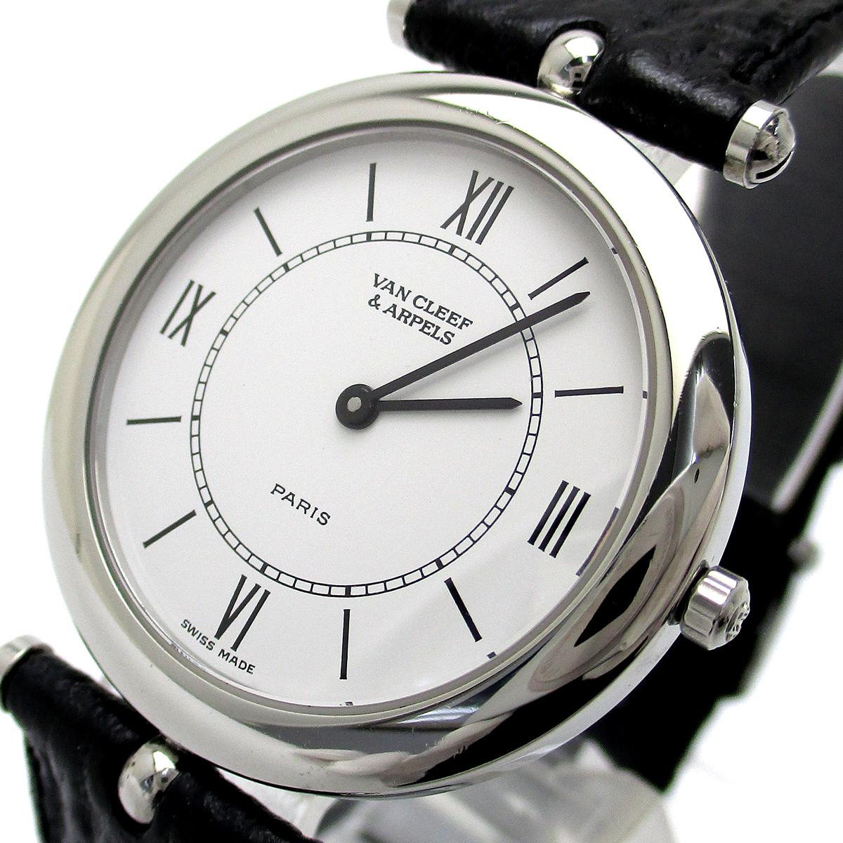 ヴァンクリーフ＆アーペル 時計 ラ コレクション ボーイズ 白文字盤 53140 腕時計 Van Cleef & Arpels BOX クリーニング済 婦人 メンズ