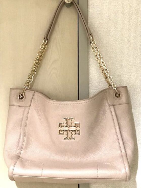 良好品】 Tory Burch ピンクベージュ ショルダーバッグ トリーバーチ