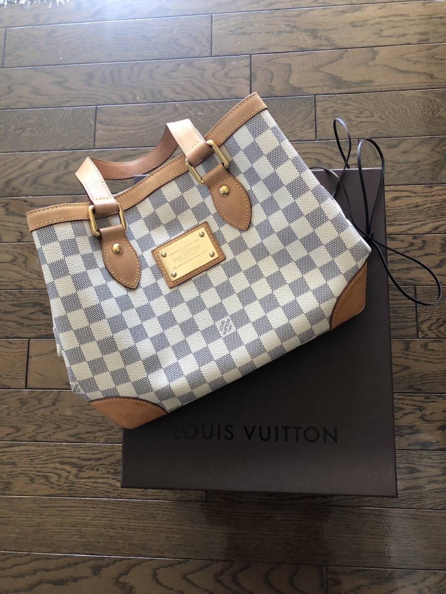 商品 LOUIS VUITTON ルイヴィトン ダミエ アズール ハムステッドM Mハンドバッグ正規品中古_画像3