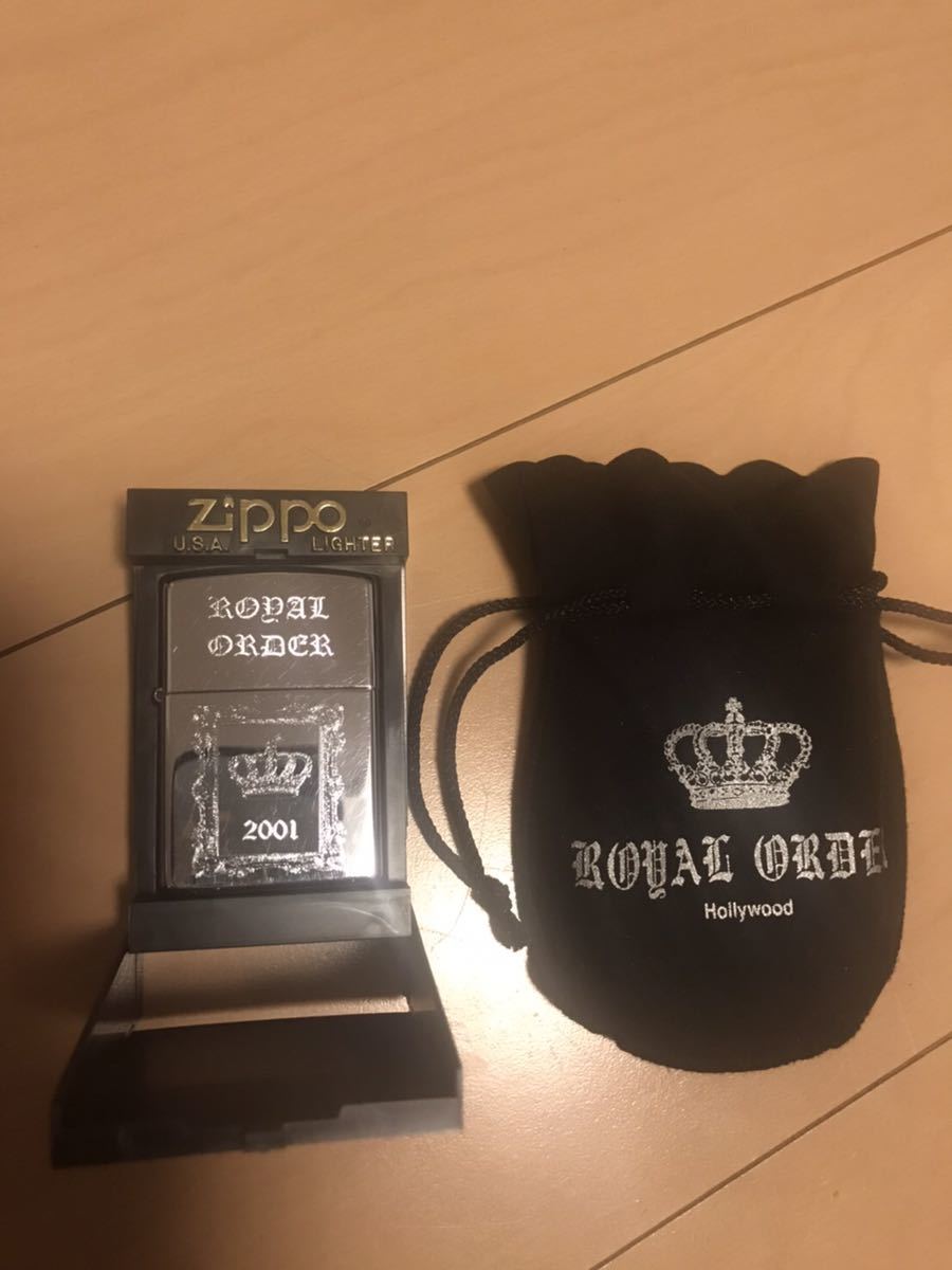 ROYAL ORDER Official Zippo CROWN ＆ JUSTIN DAVIS/ロイヤル・オーダー ジャスティン・デイビス 王冠クラウン/両面彫柄_画像2