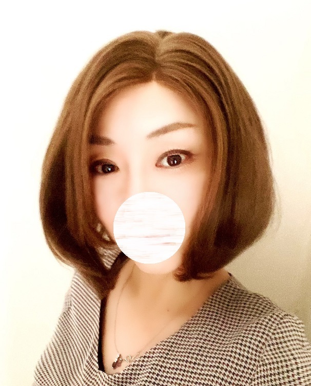  unused! medical care for wig [ total hand .., human work scalp wig ] Short one Len Bob light brown 