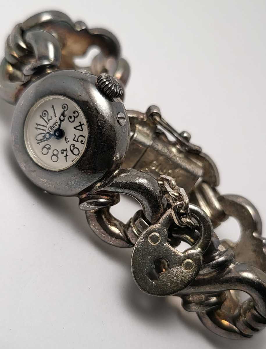 レディース　オブレイ　OBREY　銀無垢時計　ハンドメイド　フランス製　
