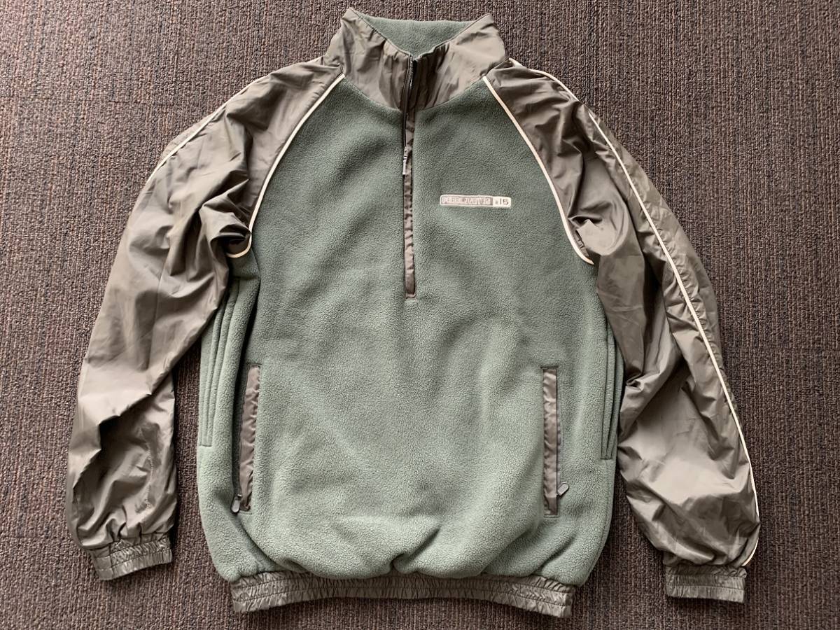 *PEARLY GATES Pearly Gates *s need * half Zip thermal storage nylon blouson * green *1