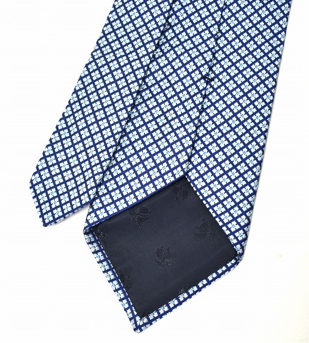 Brooks Brothers (ブルックスブラザーズ) SILK NECK TIE ネクタイ シルク 総柄 MADE IN USA アメリカ製 米国製 BLUE ジャガード 花柄_画像5