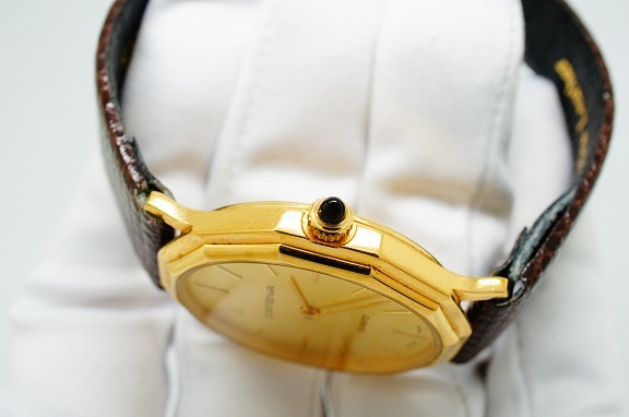 A21 作動良好 ベルト CATENA SWISS MADE スイス製 18K GOLD ELECTRO