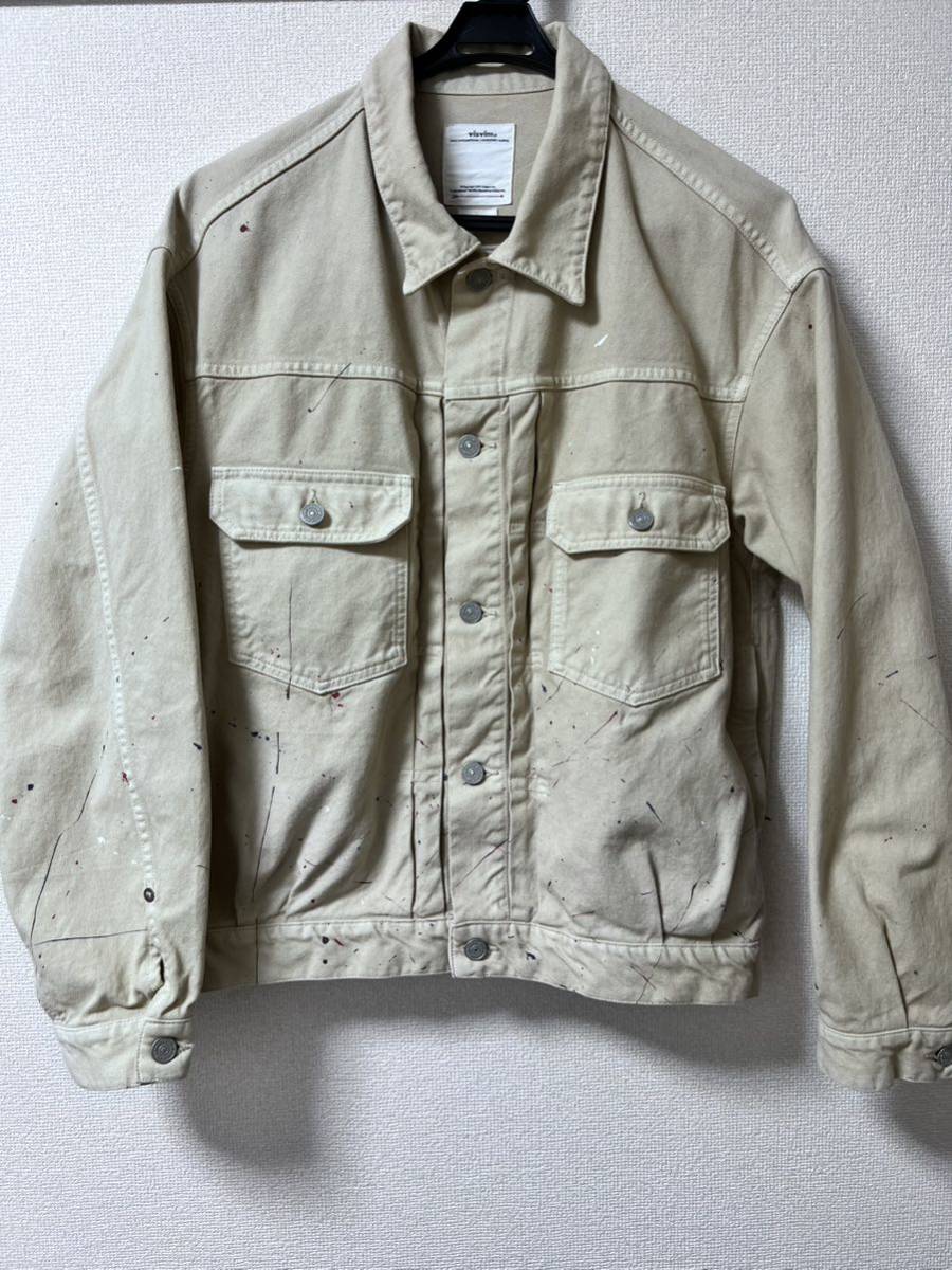 21SS VISVIM 101 XX JKT サイズ2 BEIGE ジャケット ベージュ デニム IVORY DENIM ドライ indigo インディゴ ブラック ICT ビズビム JACKET