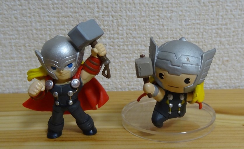 ◆ マーベル ヒーロー マイティ ソー THOR カプセルトイ 2種セット MARVEL AVENGERS ◆ デフォルメ グリヒル フィギュア ガチャ ◆ USED_画像8