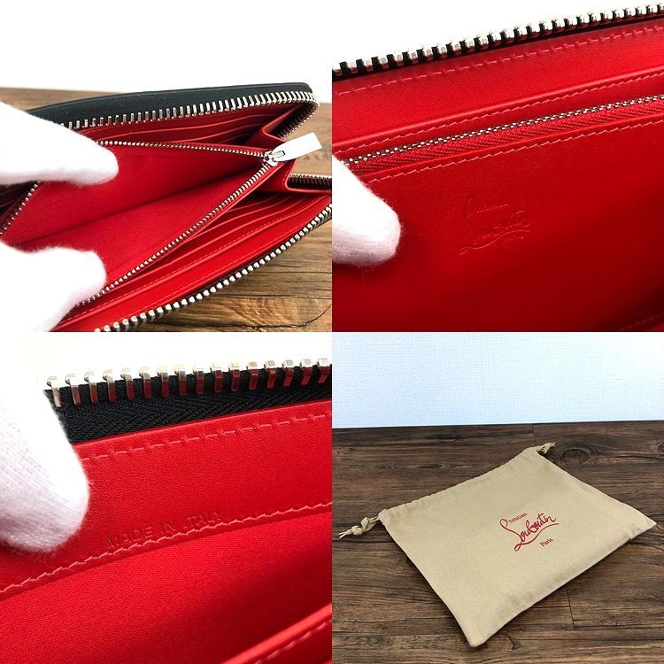 ☆送料無料☆ 未使用品 Christian Louboutin ジップウォレット グレー