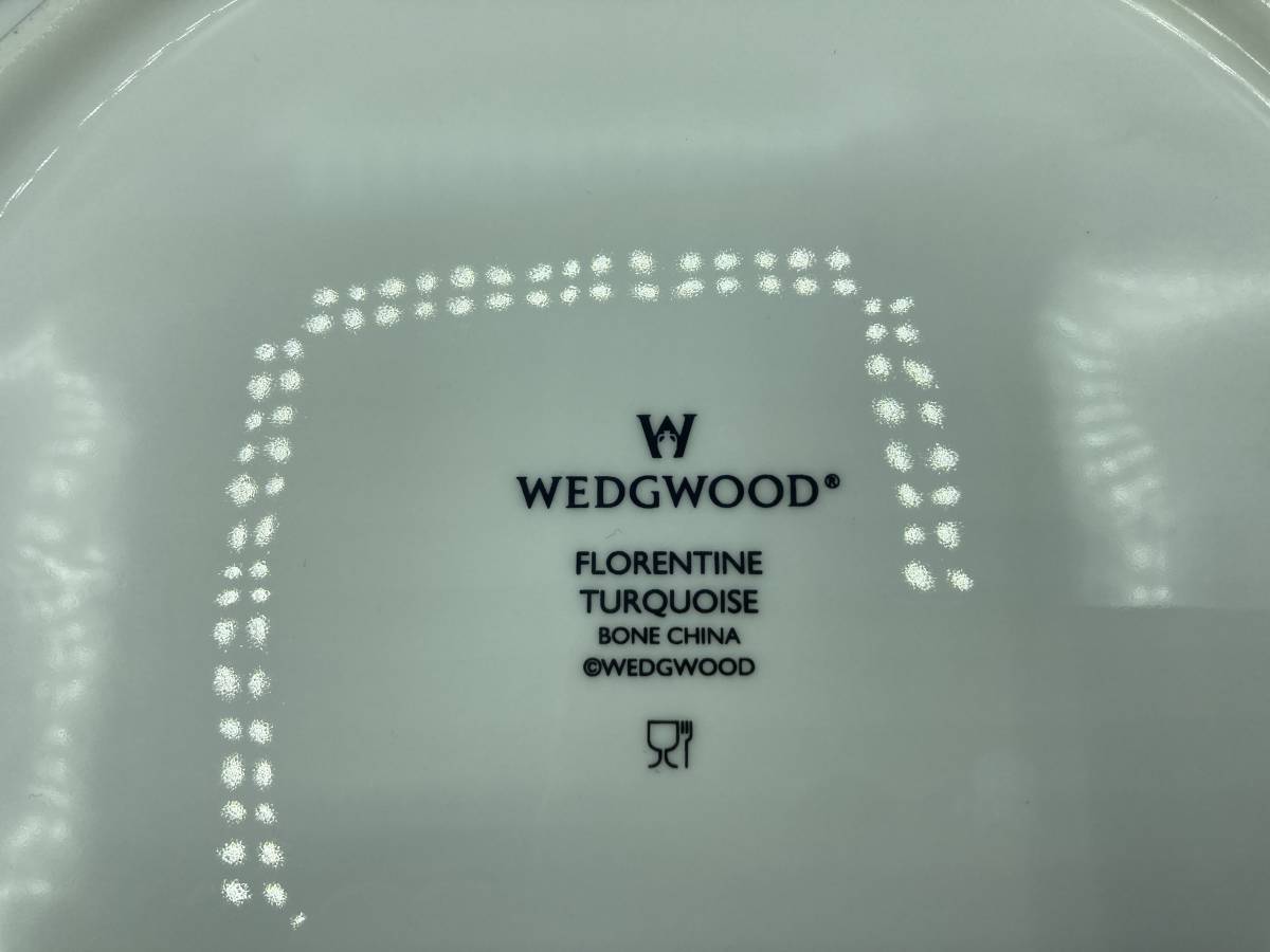 [ есть перевод не использовался хранение товар коробка есть ]Wedgwood Wedgwood *fro Len чай n бирюзовый * plate * размер 240mm× высота 35mm