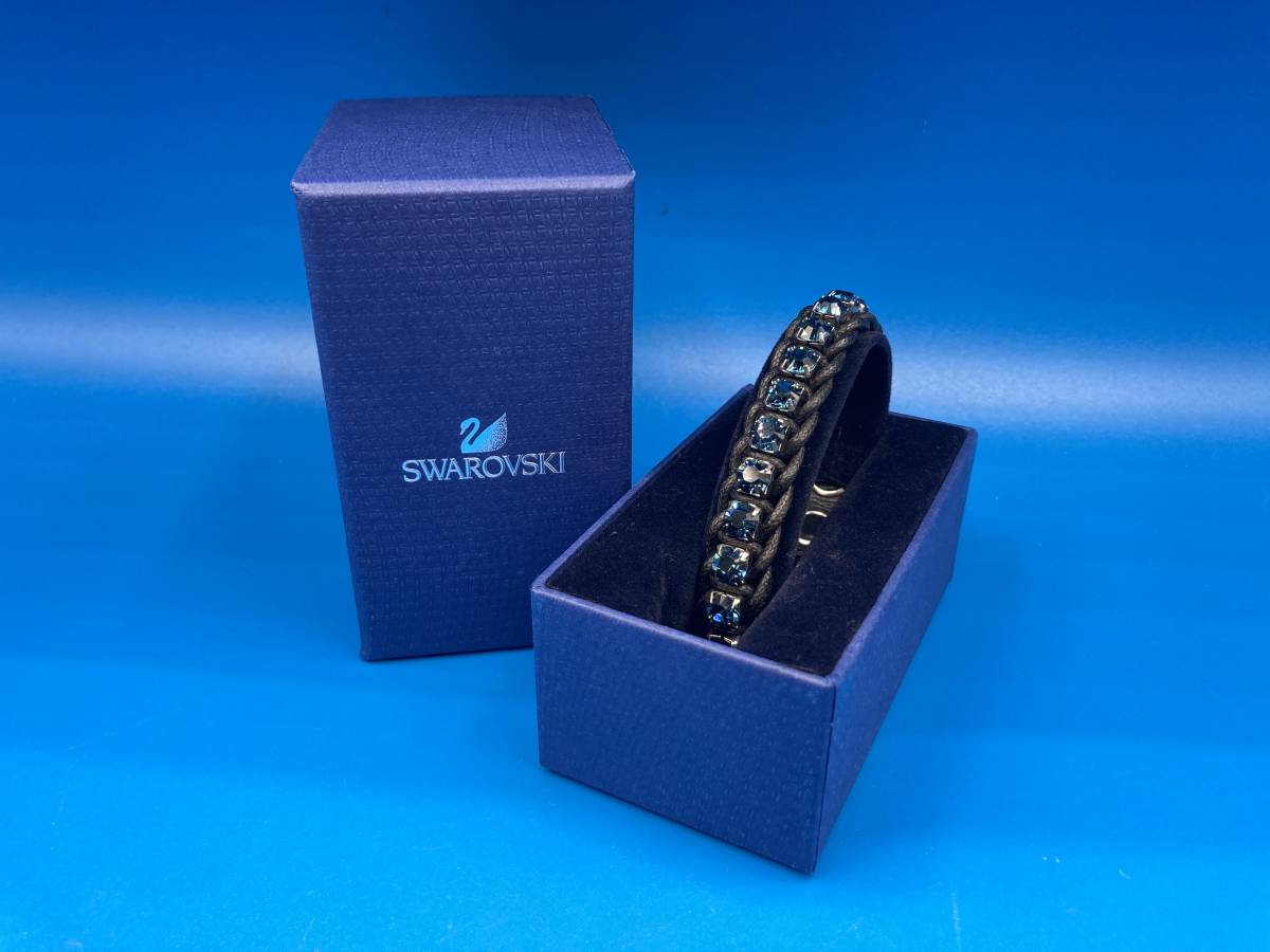 [used коробка есть хранение товар ]SWAROVSKI Swarovski * браслет * масса 16.6g * размер примерно 137mm×12mm