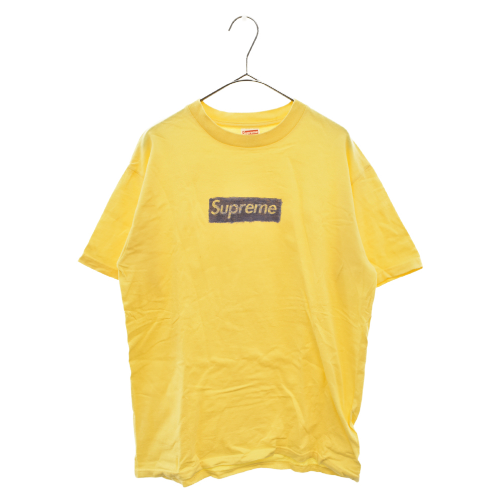 シュプリーム 04SS アンドレイモロドキンペンボックスロゴTシャツ 半袖クルーネックカットソー イエロー