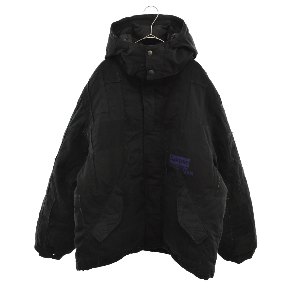 期間限定特価!★メーカー価格より60%OFF!★ シュプリーム 21AW×ジュンヤワタナベコムデギャルソンマン パッチワーク パフィジャケット ブラック