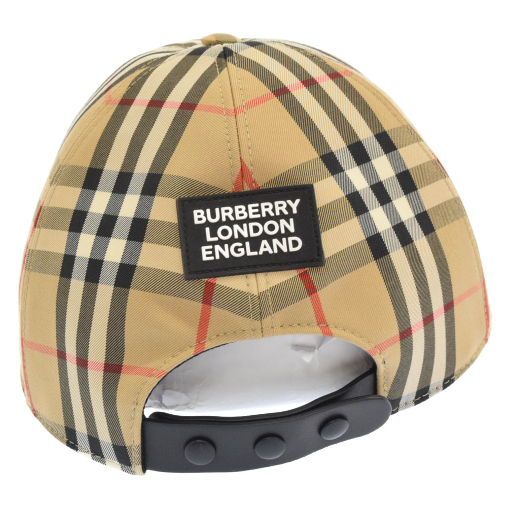 トップ BURBERRY ロゴアップリケ ヴィンテージチェック キャップ 帽子