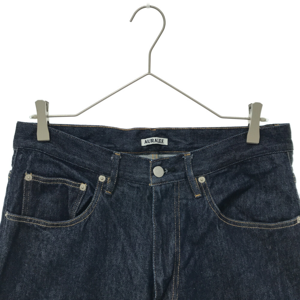 オーラリー ハードツイスト フェイテッド ブラウン デニムパンツ 22SS