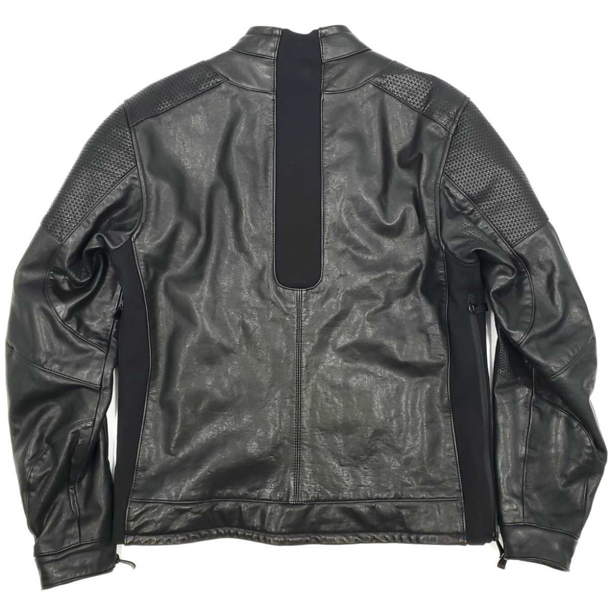 極美品◆HARLEY-DAVIDSON◆カウハイドレザーライダースジャケット黒メンズM本革ハーレーダビッドソン本皮シングルライディング革ジャン 550
