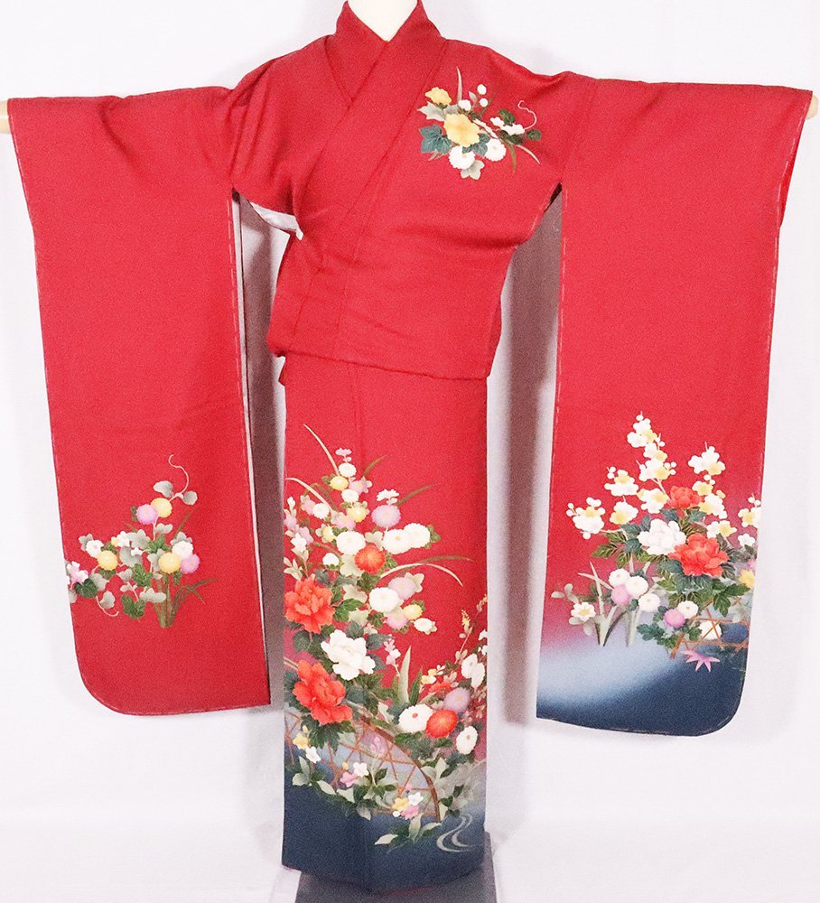 消費税無し 牡丹 菊 緑 グレー 赤 正絹 振袖 梅 中古美品 送料無料 オールシーズン 卒業式 成人式 レディース 美品 ki26329 トールサイズ LLサイズ 振袖 消費税無し 牡丹 菊 緑 グレー 赤 正絹 振袖 梅 中古美品 送料無料 オールシーズン 卒業式 成人式 レディース 美品 ki26329 トールサイズ LLサイズ 振袖