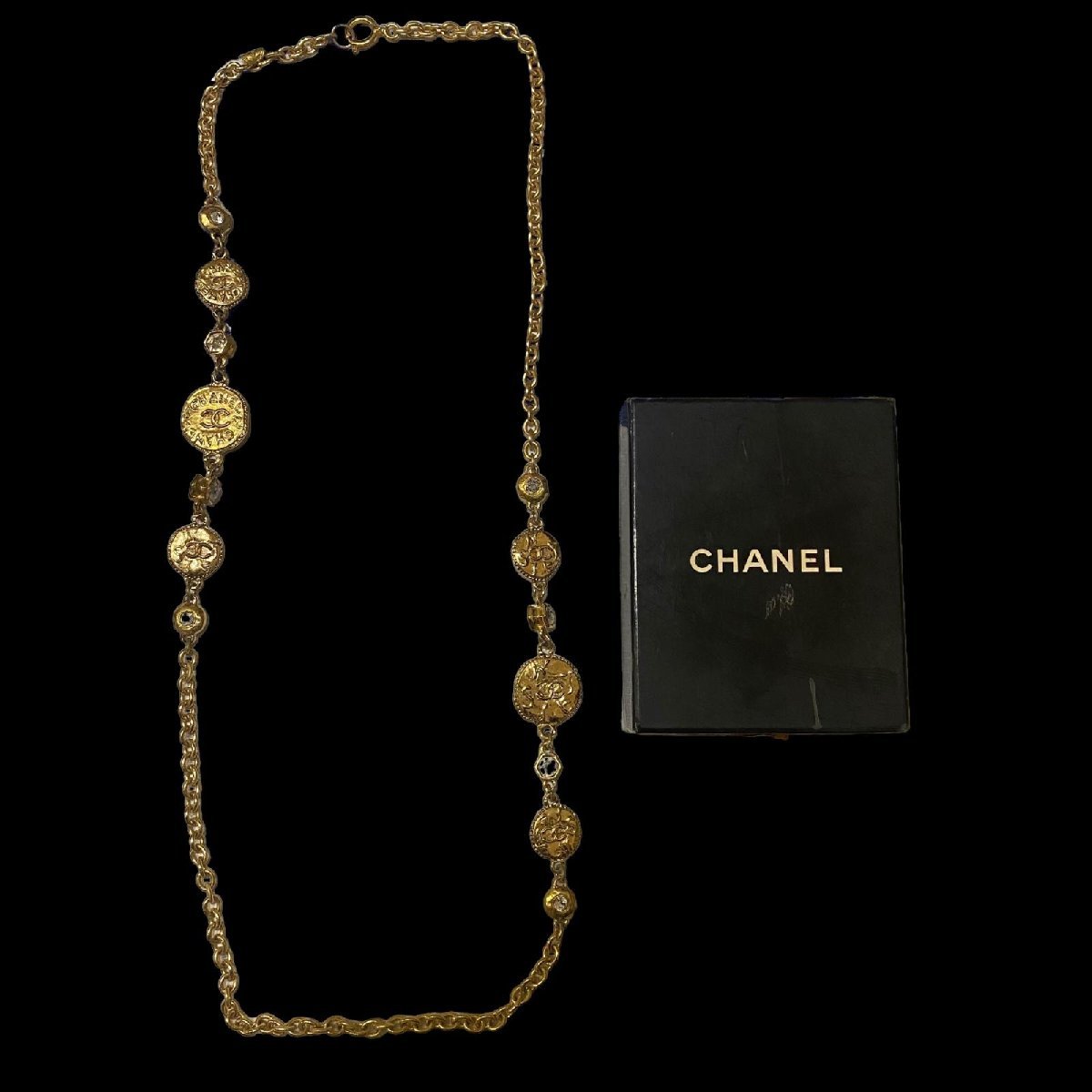 CHANEL シャネル ココロゴ カラーストーン チェーンベルト-