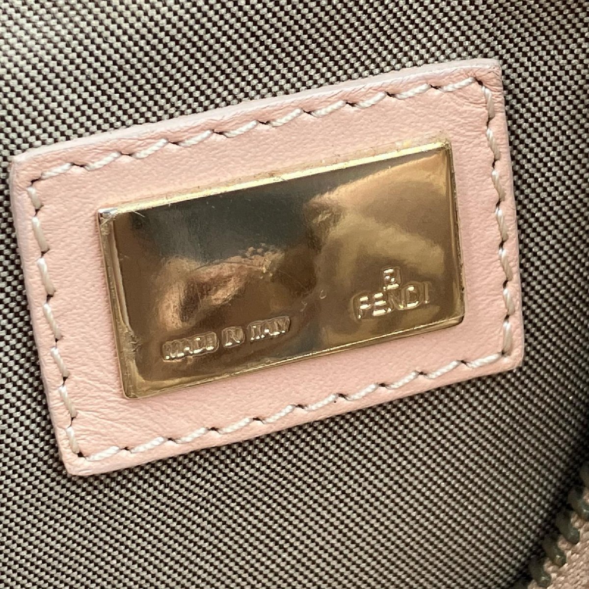 FENDI フェンディ ズッキーノ柄 ハンドバッグ ピンク